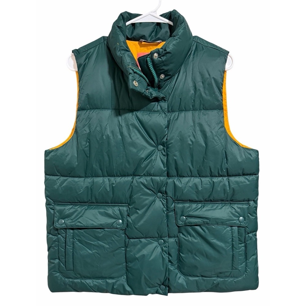 J Crew Puffer Vest with PrimaLoft Hunter Green Women's Size Medium